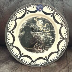 Royal Stafford The Guardian 11” Halloween Dinner Plate - Warlock Wolves Witches